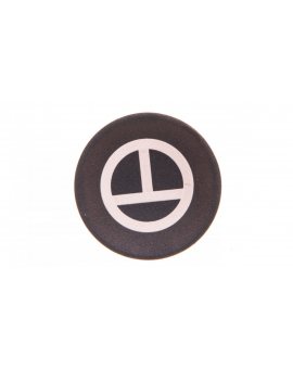 Soczewka przycisku 22mm płaska czarna z symbolem M22-XD-S-X11 218177