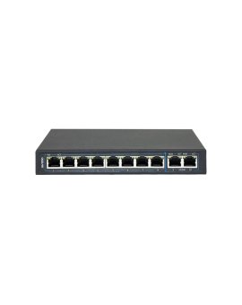 Niezarządzalny przełącznik (switch) 10xRJ45 - 8 portów RJ45 PoE+ 1Gb/s + 2 porty RJ45 Uplink 1Gb/s AVIZIO