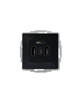VESTRA ładowarka USB 2xA+C czarny 3808-19