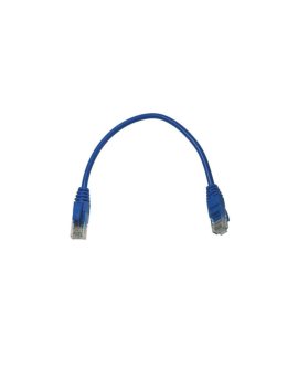 Kabel patchcord UTP5 0,25m niebieski