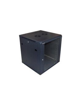 Szafa 19i039/br wisząca ZETA 12U 600x600 RAL9004 szkło d