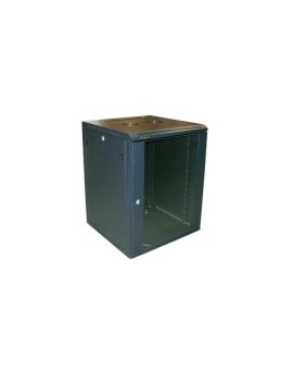 Szafa 19i039/br wisząca ZETA 15U 600x600 RAL9004 szkło d