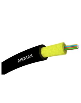 Kabel światłowodowy 24 włókna 24J SM 9/125 G.657A2 microADSS do sieci napowietrznych czarny TPU AIRMAX 2000m