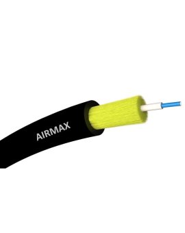 Kabel światłowodowy 1 włókno 1J SM 9/125 G.657A2 microADSS do sieci napowietrznych czarny TPU AIRMAX 1000m