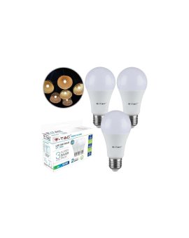 Żarówka LED E27 230V 9W 806lm 4000K IP20 barwa neutralna NW V-TAC VT-1900 3 sztu