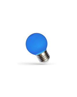 Żarówka LED E27 230V 1W kula niebieska PC