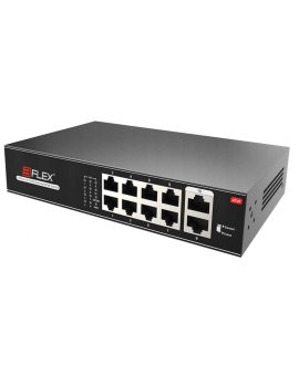 Switch PoE Eiflex EI-H1108PLL 8xPoE 10xFE 2xUplink niezarządzalny, 10/100Mb/s, 120W