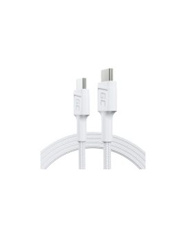 GREEN CELL Kabel USB 2.0 typ-C (wtyk / wtyk) Quick Charge 3.0 Power Delivery (3A 60W) biały 1,2 m