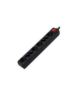 Listwa zasilająca 8 gniazd (4x16A + 4x2, 5A) Schuko z wyłącznikiem czarna 1, 5m VT-1118 V-TAC