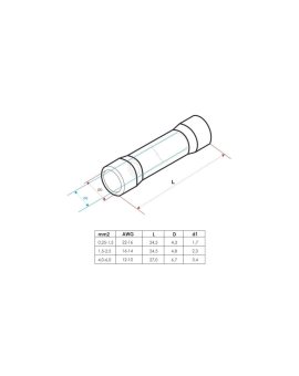 Zestaw muf kablowych tulejek izolowanych typ IZ 0,25-6,0mm2 ADELID 100szt