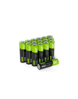 16x Akumulatorki Paluszki AA R6 2600mAh Ni-MH Baterie do ładowania Green Cell