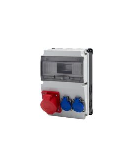 Rozdzielnica LAGO 10M BICOLOR - gniazda 32A 5p, 2x230V /10 modułów/