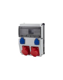 Rozdzielnica CAJA 12M BICOLOR - gniazda 16A 5p, 32A 5p, 2x230V /12 modułów/