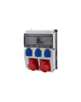Rozdzielnica CAJA 12M BICOLOR - gniazda 16A 5p, 32A 5p, 3x230V /12 modułów/