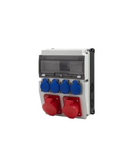 Rozdzielnica CAJA 12M BICOLOR - gniazda 16A 5p, 32A 5p, 4x230V /12 modułów/