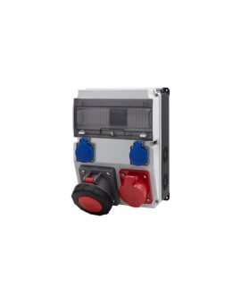 Rozdzielnica CAJA 12M BICOLOR - gniazda 16A 5p, 63A 5p, 2x230V /12 modułów/
