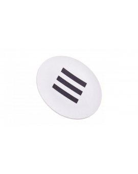 Wkładka przycisku 22mm płaska biała z symbolem III ZBA137