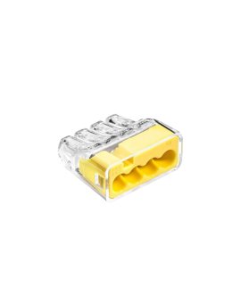 IDEALNA Szybkozłączka 4x 0, 75-4mm2 uniwersalna bezhalogenowa (na drut / na linkę) 450V/32A SCP4 SIMET 100szt.