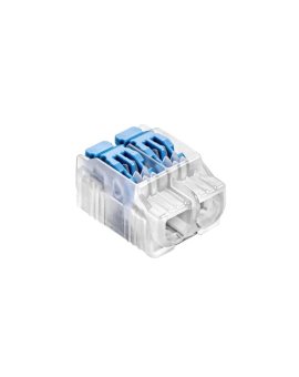 IDEALNA Szybkozłączka z dźwignią 2x 0, 2-4mm2 uniwersalna bezhalogenowa (na drut / na linkę) 450V/32A SIMET 10szt.