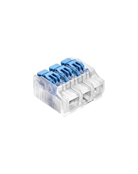 IDEALNA Szybkozłączka z dźwignią 3x 0, 2-4mm2 uniwersalna bezhalogenowa (na drut / na linkę) 450V/32A SIMET 10szt.