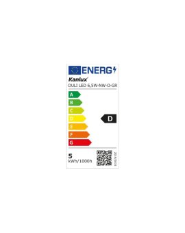 Oprawa naścienna LED okrągła antracyt DULI LED 6,5W-NW-O-GR 6,5W 270lm 4000K IP54 33753