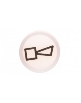 Soczewka przycisku 22mm płaska biała z symbolem M22-XDLH-W-X17 218358