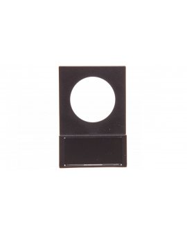 Tabliczka opisowa 38x25mm czarna prostokątna Q25TS-01 046184