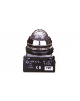 Lampka sygnalizacyjna 30mm bezbarwna 24V AC/DC żarówka W0-L-NEF30LE/24V B