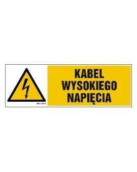 ZNAK - HB005 Kabel wysokiego napięcia - arkusz 8 naklejek - arkusz 8 naklejek 10 x 3,3 cm FN - Folia samoprzylepna