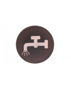 Wkładka przycisku 22mm płaska czarna z piktogramem PŁYN M22-XD-S-X16 218182