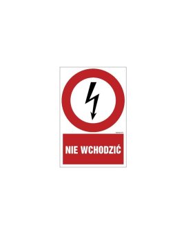 ZNAK - HC005 Nie wchodzić - opakowanie 10 sztuk 5 x 7,5 cm PN - Płyta 1mm