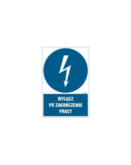 ZNAK - HE017 Używaj narzędzi o napędzie elektrycznym zasilanym napięciem 24V 10 x 15 cm PN - Płyta 1mm