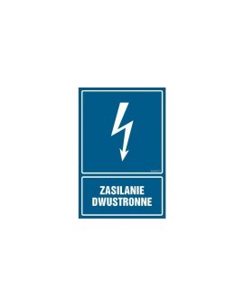 ZNAK - HG031 Zasilanie dwustronne - opakowanie 10 sztuk 5 x 7,5 cm PN - Płyta 1mm