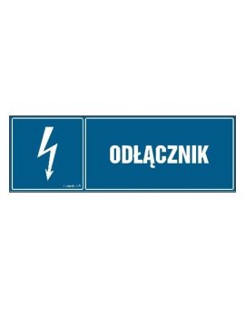 ZNAK - HH010 Odłącznik 20 x 6,7 cm PN - Płyta 1mm