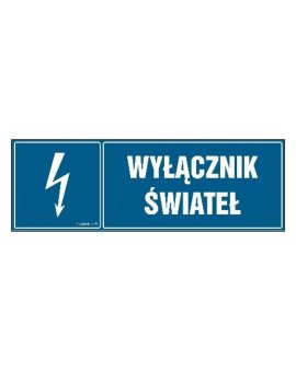 ZNAK - HH034 Główny wyłącznik suwnicy 45 x 15 cm PN - Płyta 1mm