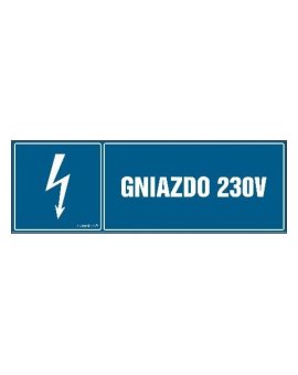 ZNAK - HH036 Gniazdo 230 V 15 x 5 cm PN - Płyta 1mm