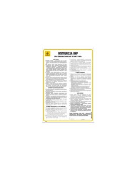 ZNAK - IAA26 Instrukcja BHP przy obsłudze maszyny sztanc tygiel 24,5 x 35 cm FN - Folia samoprzylepna