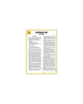 ZNAK - IAA31 Instrukcja BHP dla listonosza 24,5 x 35 cm FN - Folia samoprzylepna