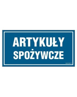 ZNAK - NC067 Artykuły spożywcze 20 x 10 cm FN - Folia samoprzylepna