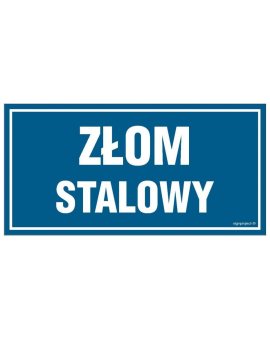 ZNAK - OA113 Złom stalowy 40 x 20 cm FN - Folia samoprzylepna