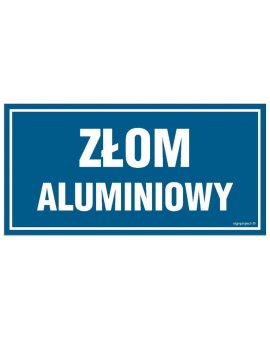 ZNAK - OA114 Złom aluminiowy 80 x 40 cm FN - Folia samoprzylepna