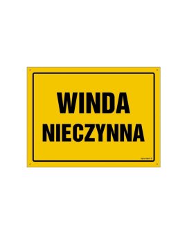 ZNAK - OA102 Winda nieczynna 45 x 32 cm BN - Płyta żółta 0,6mm