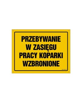 ZNAK - OA151 Uwaga! Wyjazd 80 x 57 cm BN - Płyta żółta 0,6mm