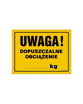 ZNAK - OA138 Uwaga! Rusztowanie odebrane 30 x 21,5 cm BN - Płyta żółta 0,6mm