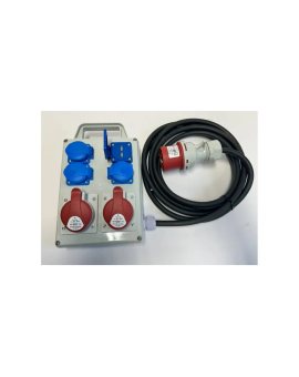 Rozdzielnica elektryczna CEE 32A 16A 3x230V 2xUSB IP44 niezabezpieczony kabel USB 10m 5x2,5