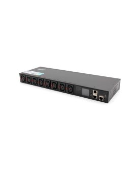 Listwa zasilająca SMART PDU 1U, gniazdo zasilające IEC320 C20 16A/250V, gniazda 8x C13, 16A DN-DP-H-1-8C13