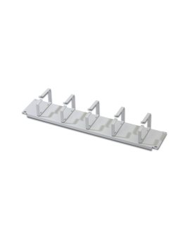Organizator kablowy 19 2U, 5x uchwyty stalowe, 85x60mm, szary DN-19 ORG-2U