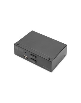 Przełącznik KVM, 2 portowy, 4K 60Hz, 2xDisplayPort IN, 1xDisplayPort OUT, 2xUSB, 2xAudio INiOUT DS-12851