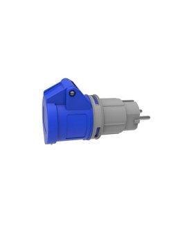 Adapter kempingowy BS wtyk 230V Uni-schuko, gniazdo 16A 3p przemysłowe IP44