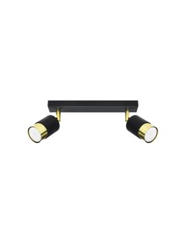 Lampa sufitowa NERO 2 czarny/złoty GU10 2x40W IP20 SL.1070 SOLLUX